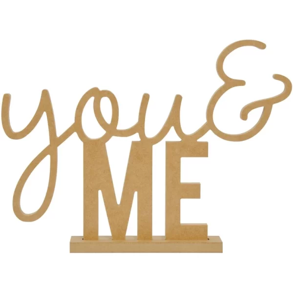 Kaisercraft Beyond The Page MDF Standing Words – You And Me, 13″X9.75″X1.5″ 1