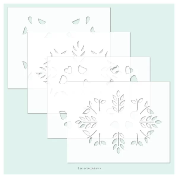 Concord & 9th Stencil 4.75″X6″ 4/Pkg – Threads Of Kindness 1