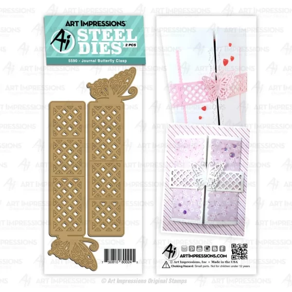 Art Impressions Journals Dies – Journal Butterfly Clasp 1