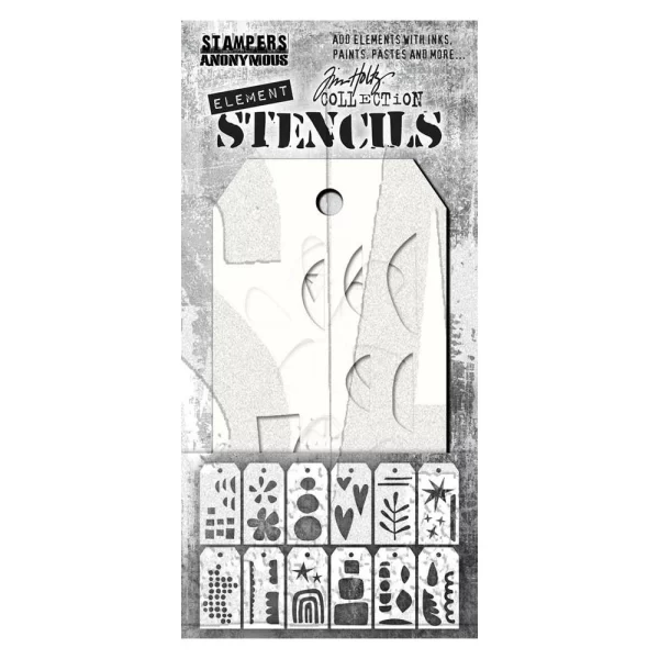 Tim Holtz Element Stencils 12/Pkg – Everyday Art 1