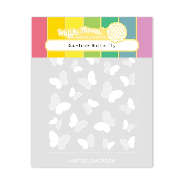 Waffle Flowers Waffle Flower – Duo-tone Butterfly Stencil Duo 1