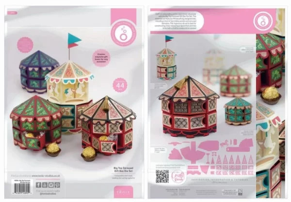 Tonic Studios • Stanzschablonen Gift Box Big Top Carousel 1