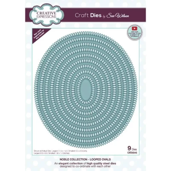 Creative Expressions Sue Wilson Noble Looped Ovals Craft Die 1