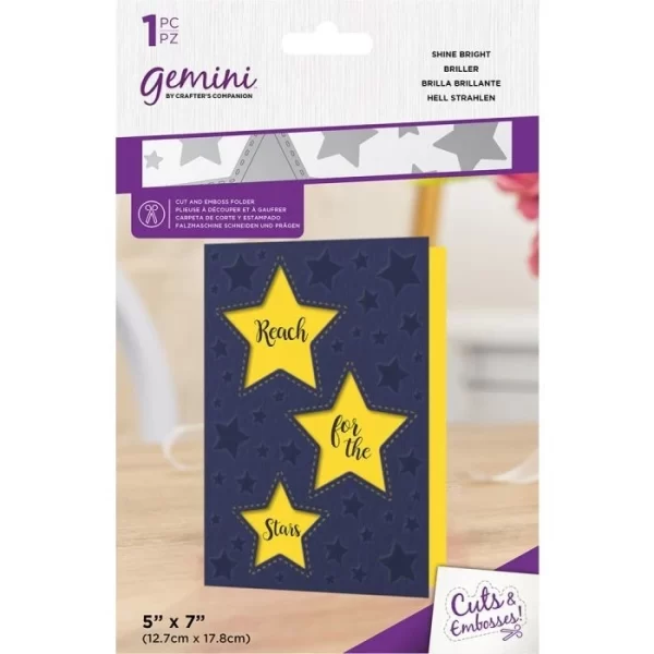 Crafters Companion Gemini Cut And Emboss Folder – Shine Bright 1