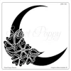 Sweet Poppy Stencil: Floral Crescent Moon 7