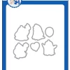 Whimsy Stamps – Penguin Poop Outline Die Set 10