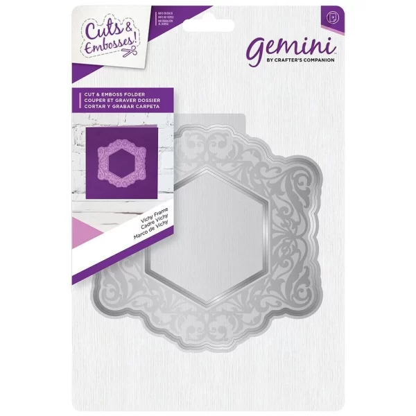 Crafters Companion Gemini Shaped Cut And Emboss Folder – Vichy Frame 1