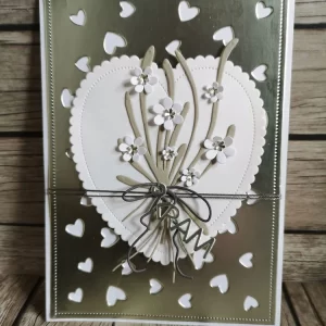 Simple And Basic Bouquet Of Leaves And Bow Cutting Dies 6