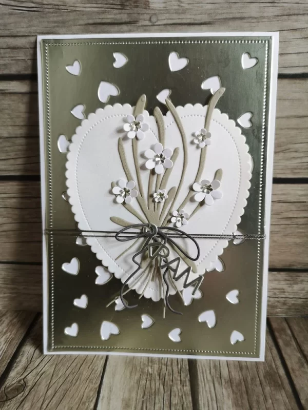 Simple And Basic Bouquet Of Leaves And Bow Cutting Dies 3