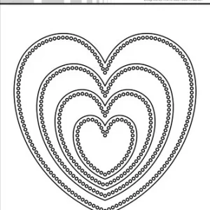 Simple And Basic Circle Edges Heart Cutting Dies 6