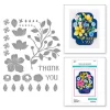 Spellbinders – Four Petal Thank You Floral Etched Dies 5