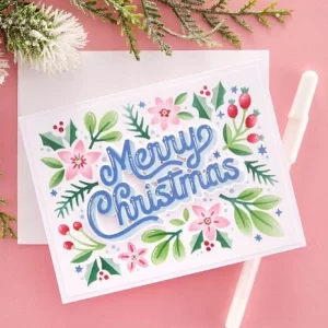 Spellbinders – Layered Merry Christmas Foliage Stencil & Die Bundle 6