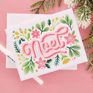 Spellbinders – Layered Noel Foliage Stencil & Die Bundle 6