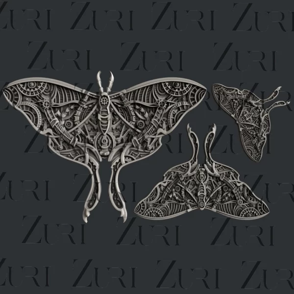 Zuri -Steampunk Luna Moth 1