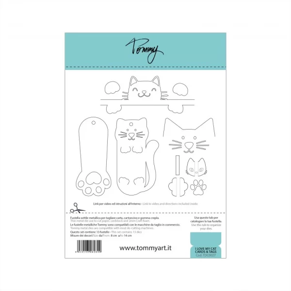 TOMMYART Tommy Fustella – I Love My Cat Cards & Tags 1